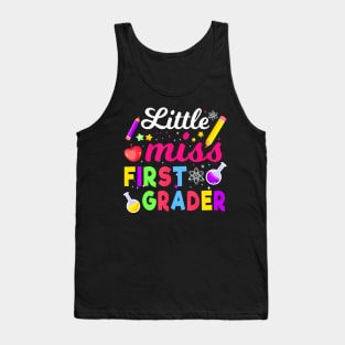 little miss 1st Grade Grader girls 1st day back to school Tank Top